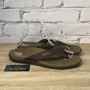 Vionic Wave Brown Flip Flop Toe Post Sandals